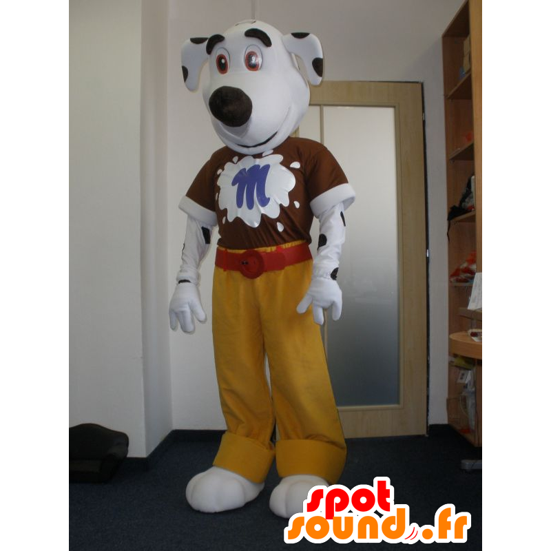 Mascot of black and white dog. Dalmatian mascot - MASFR032009 - Dog mascots