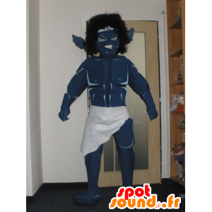 Monster Mascot, blauw krijger, zeer indrukwekkend - MASFR032022 - mascottes monsters