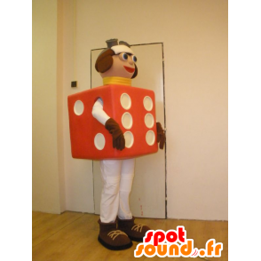 Forma olbrzymich czerwonych kości Mascot - MASFR032023 - maskotki obiekty