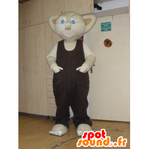 Beżowy gnome maskotka z niebieskimi oczami - MASFR032029 - Maskotki człowieka