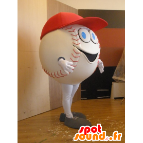 Hvid baseball maskot, kæmpe - Spotsound maskot kostume