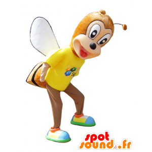 Bee Mascot oranje, geel en zwart. insect Mascot - MASFR032043 - mascottes Insect