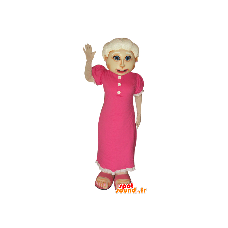 Mascotte oude dame. Mascot grootmoeder - MASFR032058 - Vrouw Mascottes