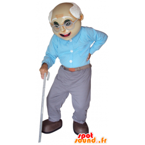 Old man mascot. grandfather mascot - MASFR032060 - Human mascots