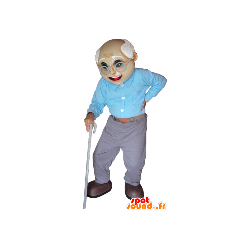 Mascotte de vieil homme. Mascotte de grand-père - MASFR032060 - Mascottes Homme