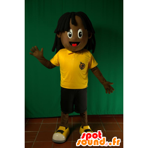 African American dreng maskot. Rasta maskot - Spotsound maskot