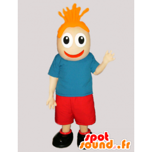 Sneeuwman mascotte outfit met rood en blauw - MASFR032070 - man Mascottes