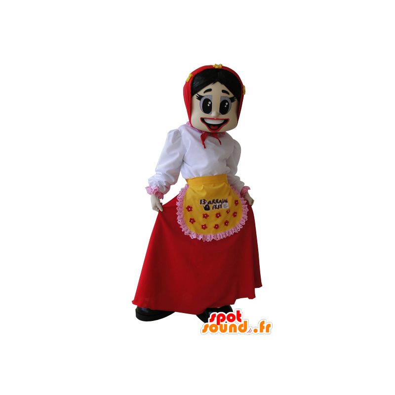 Mascot landmand, kvinde, husmor - Spotsound maskot kostume