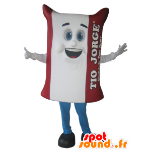 Mascotte de sac de riz blanc et rouge, géant - MASFR032077 - Mascottes d'objets