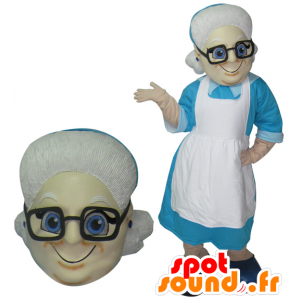 Mascotte oude dame. Mascot grootmoeder - MASFR032078 - Vrouw Mascottes