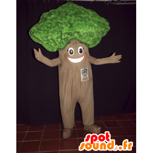 Mascot albero verde e marrone e gigante gioviale - MASFR032079 - Mascotte di piante