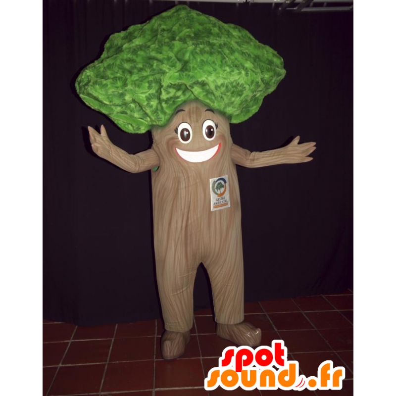 Mascotte d'arbre vert et marron, géant et jovial - MASFR032079 - Mascottes de plantes