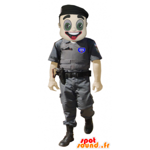 Mascotte de policier, de militaire en uniforme - MASFR032081 - Mascottes Humaines