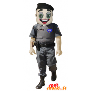 Polis maskot, soldat i uniform - Spotsound maskot