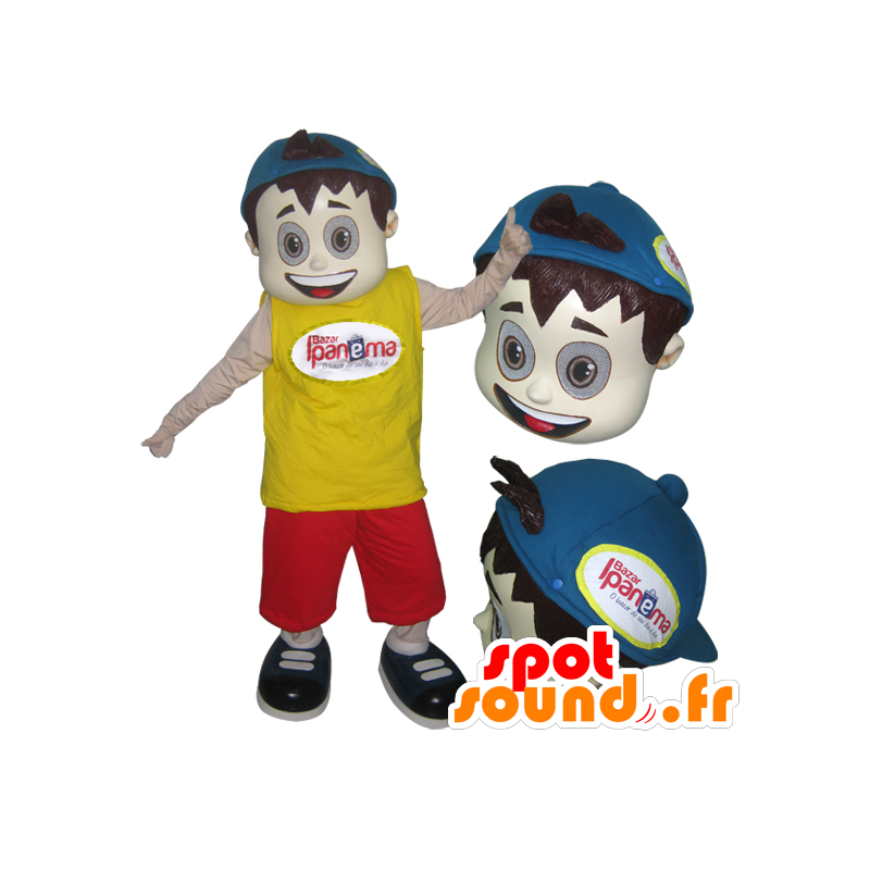 Boy mascotte, tiener met een hoed - MASFR032092 - Mascottes Boys and Girls