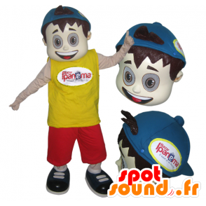 Mascot dreng, teenager med en hue - Spotsound maskot kostume