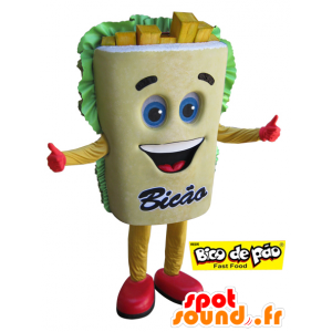 Smažené obří maskot. maskot svačinu - MASFR032100 - Fast Food Maskoti