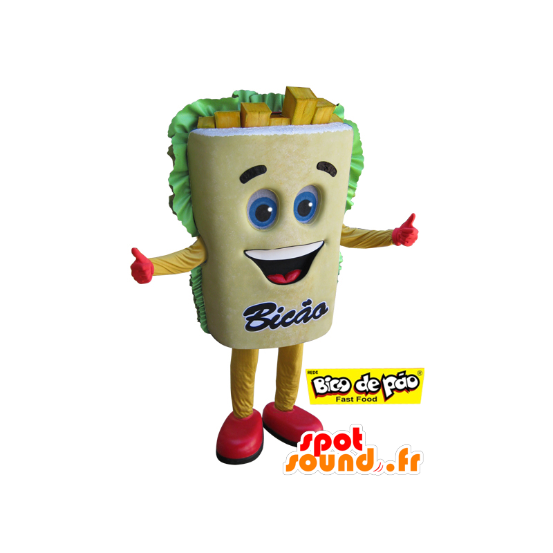 Gebakken reus mascotte. Mascot snack - MASFR032100 - Fast Food Mascottes