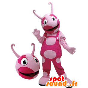 Mascota de la criatura de color rosa, bicolor. la mascota de color rosa - MASFR032104 - Mascotas de los monstruos