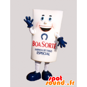 Pacote de refeição gigante Mascot, branco e azul - MASFR032106 - objetos mascotes