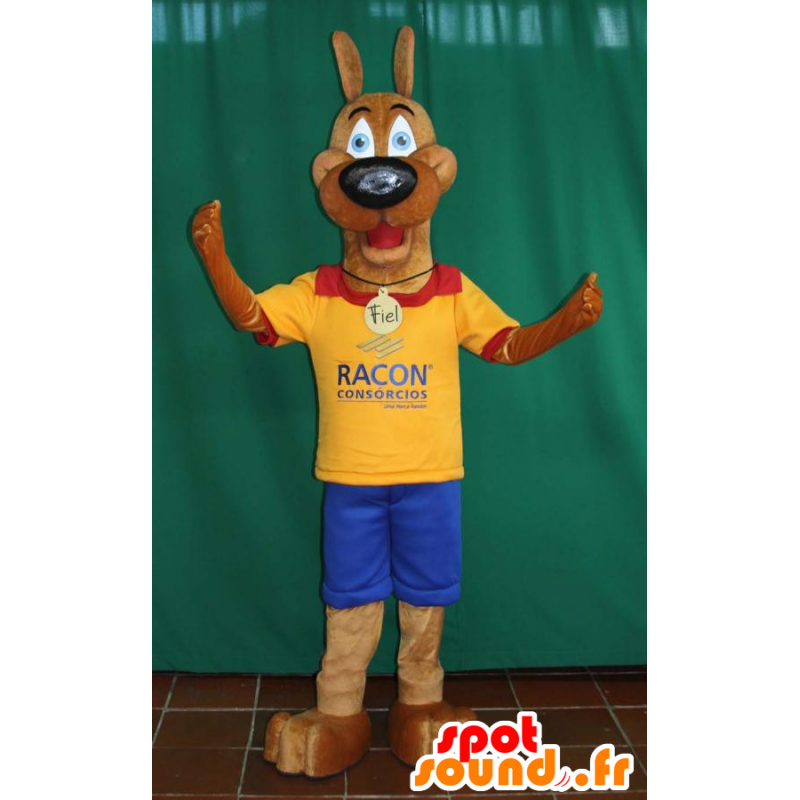 Mascotte de Scoobi Doo, célèbre chien de dessin animé - MASFR032114 - Mascottes Personnages célèbres