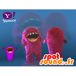 Rosa monster maskot. Yahoo maskot - Spotsound maskot