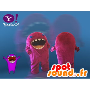 Mascotte de monstre rose. Mascotte Yahoo - MASFR032115 - Mascottes de monstres