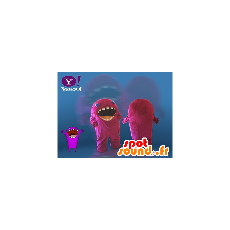 Mascot rosa Monster. Yahoo Maskottchen - MASFR032115 - Monster-Maskottchen