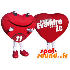 Maskot rødt hjerte, giganten. romantisk maskot - MASFR032117 - Ikke-klassifiserte Mascots