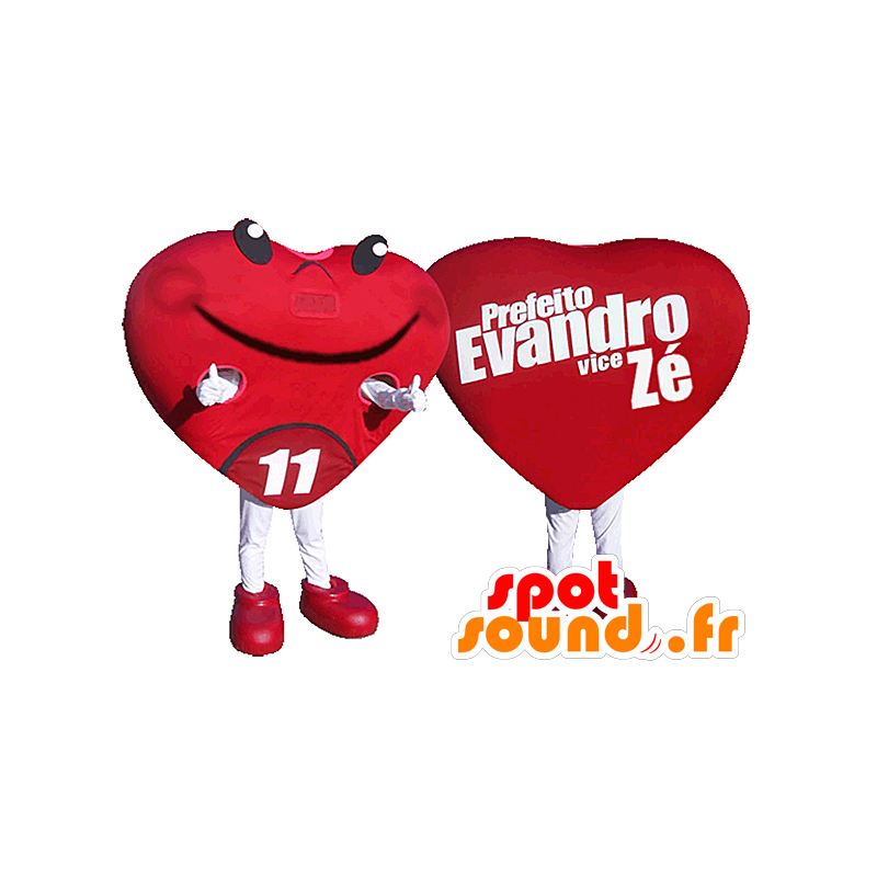 Mascotte rood hart, reus. romantisch mascotte - MASFR032117 - Niet-ingedeelde Mascottes