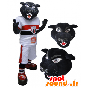 Black Tiger mascotte, abito sportivo pantera - MASFR032122 - Mascotte sport