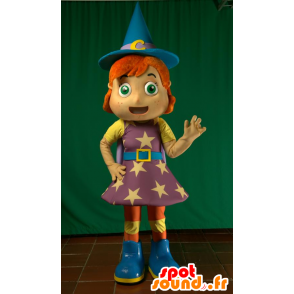 Fairy mascot, magician, redhead witch - MASFR032124 - Mascots fairy