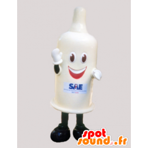 Condoom mascotte, wit condoom reus - MASFR032135 - mascottes objecten