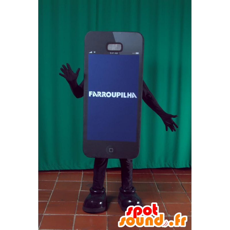 Mascot gigante smartphones preto. telefone Mascot - MASFR032159 - telefones mascotes