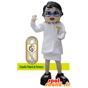 Infermiere mascotte di medico in camice bianco - MASFR032170 - Umani mascotte