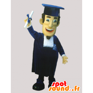 Mascot graduate with a cap and a gown - MASFR032171 - Human mascots