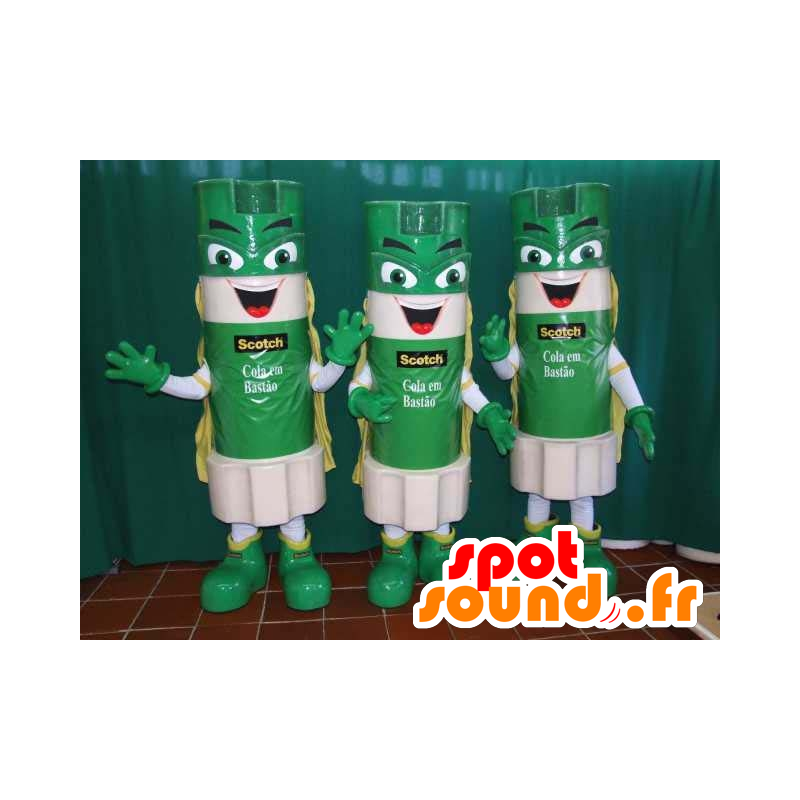 Purchase 3 mascots green glue sticks and white in Mascots of objects Color  change No change Size L (180-190 Cm) Sketch before manufacturing (2D) No  With the clothes? (if present on the