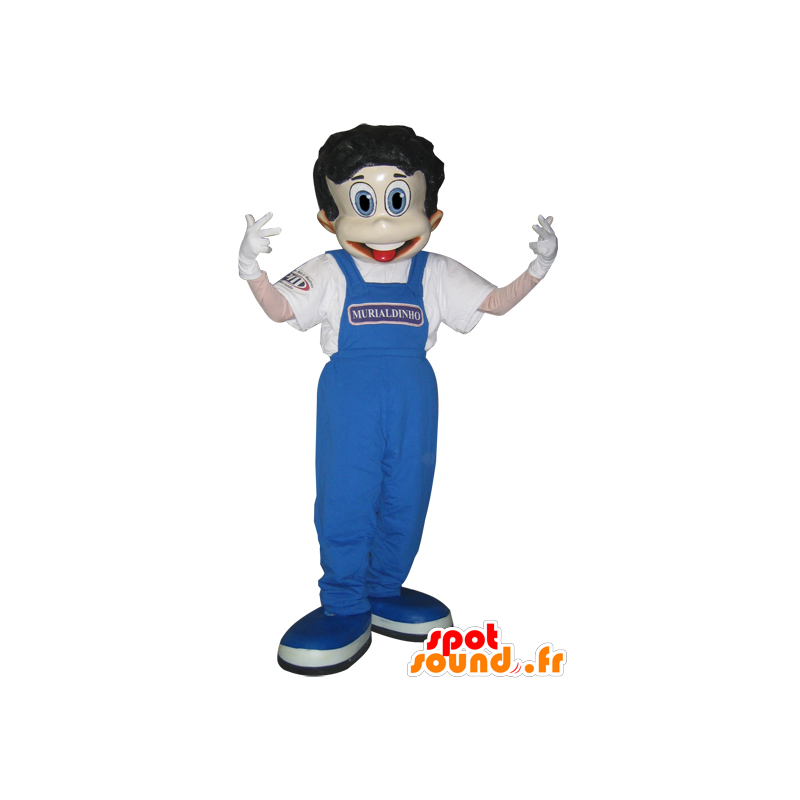 Ragazzo mascotte vestita in tuta blu - MASFR032197 - Ragazze e ragazzi di mascotte