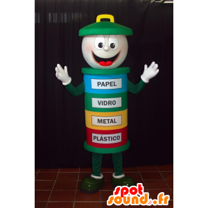Mascot colored trash. dumpster mascot - MASFR032198 - Mascots of objects