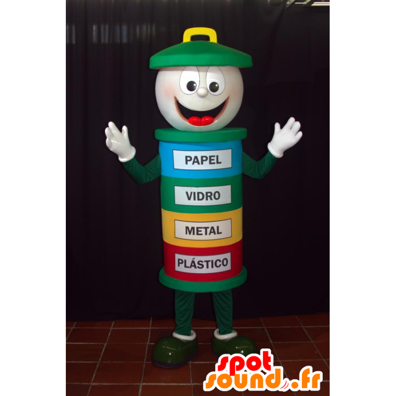 Mascot colored trash. dumpster mascot - MASFR032198 - Mascots of objects