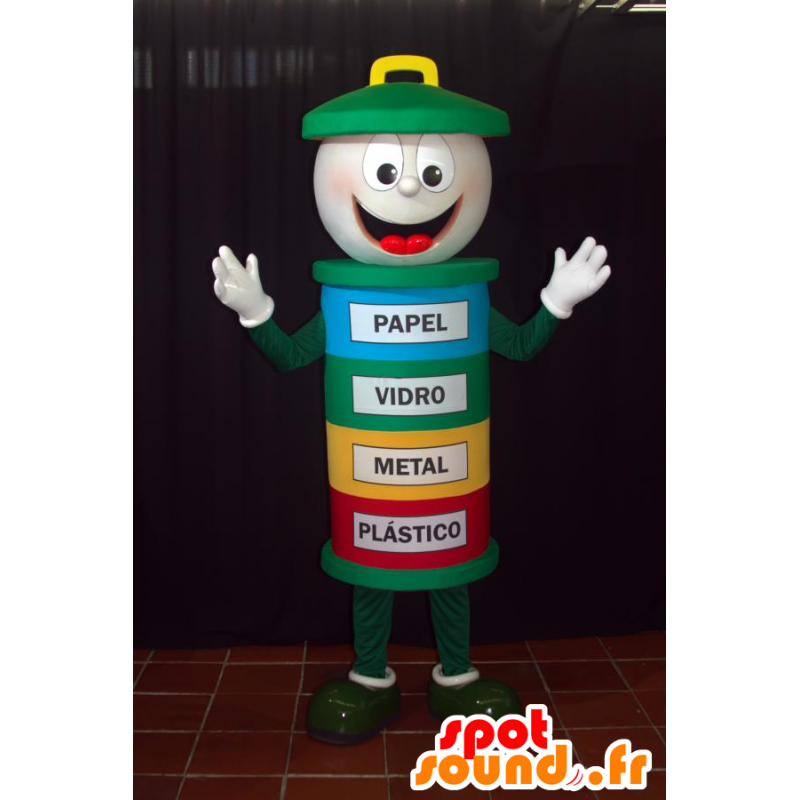 Mascot colorido lixo. dumpster Mascot - MASFR032198 - objetos mascotes