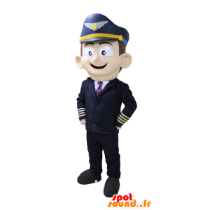 Airplane pilot mascot. Mascot pilot line - MASFR032199 - Human mascots