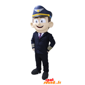 Mascotte de pilote d'avion. Mascotte pilote de ligne - MASFR032199 - Mascottes Humaines