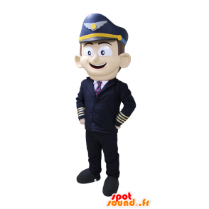 Airplane pilot mascot. Mascot pilot line - MASFR032199 - Human mascots