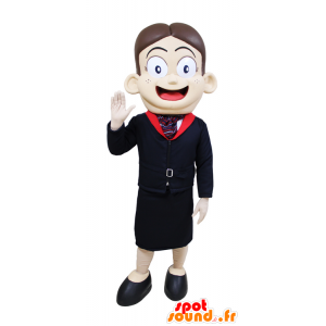 Stewardess mascot, very smiling - MASFR032201 - Human mascots