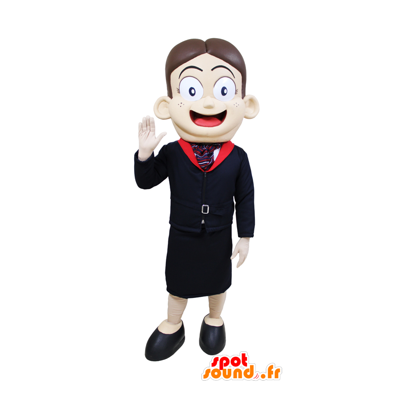 Stewardess mascot, very smiling - MASFR032201 - Human mascots