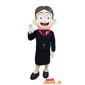 Stewardess mascotte, zeer glimlachen - MASFR032201 - Human Mascottes