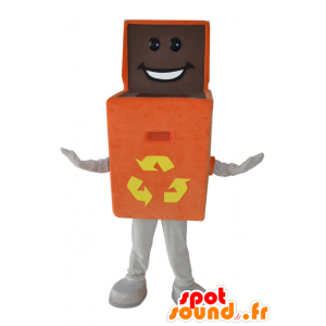 Maskotka pomarańczowy pudełko. recykling wywrotka Mascot - MASFR032208 - maskotki obiekty