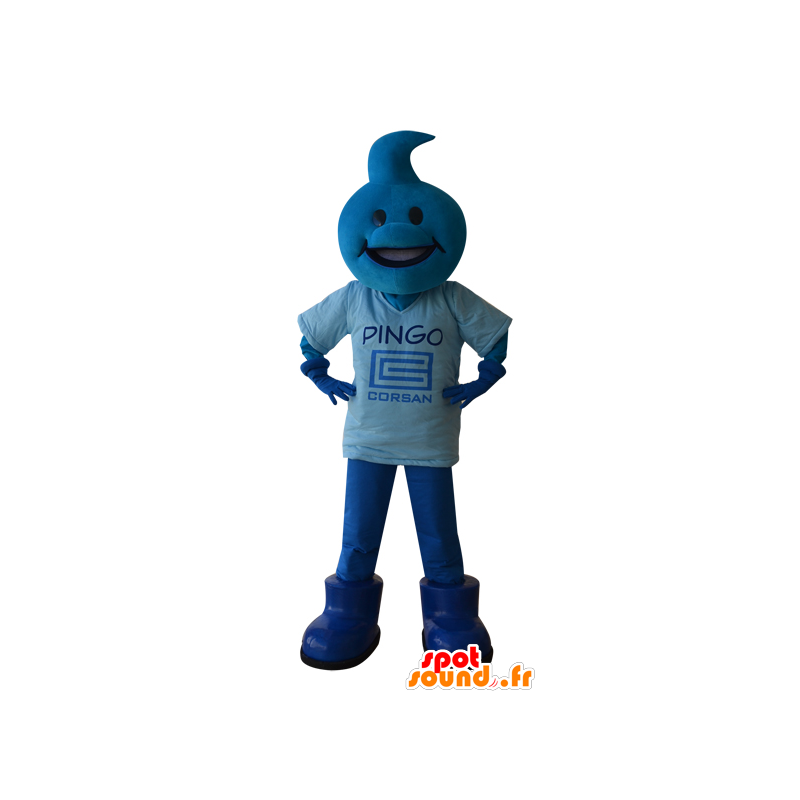 Cabeza azul del muñeco de nieve de la mascota con forma de lágrima - MASFR032209 - Mascotas humanas