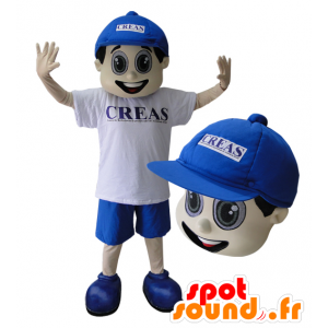 Boy mascotte, glimlachende tiener met een kap - MASFR032215 - Mascottes Boys and Girls